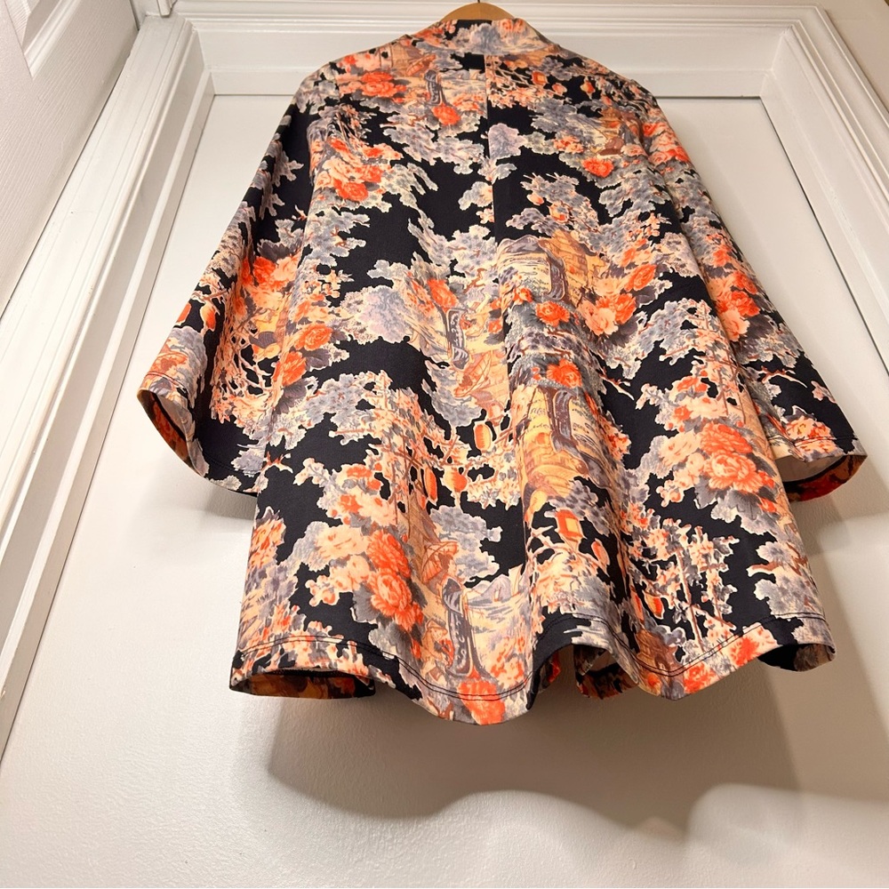 Zara Mock Neck Asian Print Dress - Size S - Picture 7 of 10